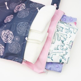 Hi Sprout Grab and Go - Bolsas de pañales de tela húmeda, impermeable, lavable, reutilizable (bolsa simple, libélula)