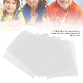 Shrin ky Dinks Plastic Sheets, 20Pcs Heat Shrink Dink Sheets Paper Transparent Shrink Plastic Sheet Kit with Key Rings for DIY Ornaments Key Chains Jewelry Toys Making Gift