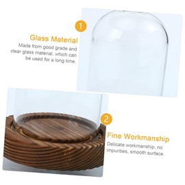 OSALADI 1 Juego Portavelas a Prueba De Viento Candelabros De Vidrio con Tapa Mini Cúpula De Pastel Candelabro De Vidrio Cúpula De Vela De Cristal Taza De Cera Te Ligero Antiguo