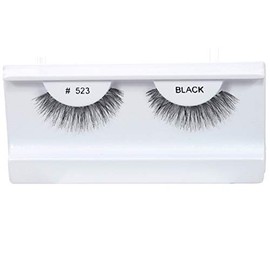 10 Pairs 100% Human Hair False Eyelashes Natural Black # 523