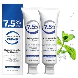  Pasta Dental con Hidroxiapatita 7.5% | Aliento Fresco y Remineralización Dental  Fortalece el esmalte | Elimina el mal aliento | Protege naturalmente tus dientes