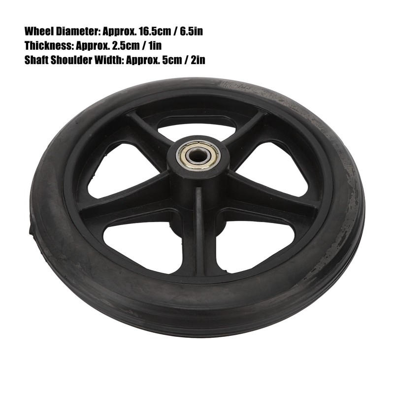 2pcs Replacement Wheel Professional Black Safe PU Front Wheel Accessory