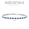 KXJ S925 Sterling Silver Classic Multi-Color Tennis Bracelet Round Cubic