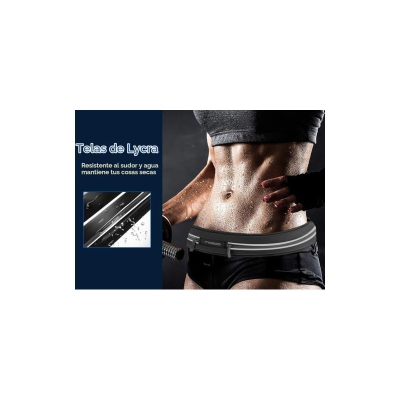 MoKo - Cinturón deportivo para correr, bolsa doble para exteriores,