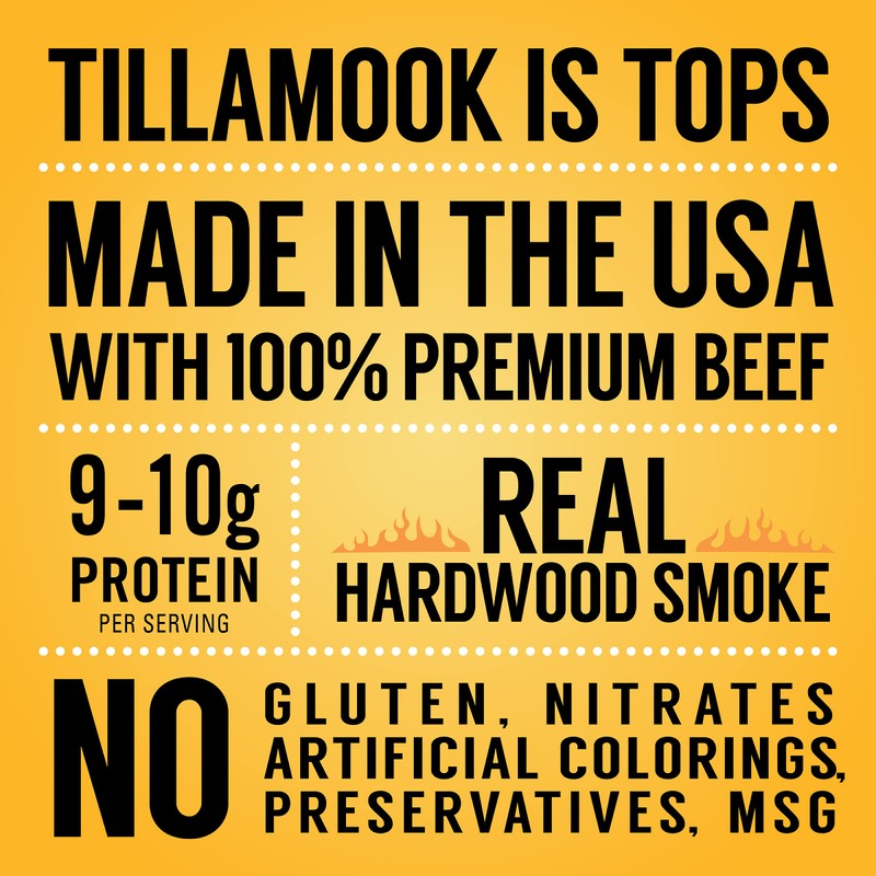 Tillamook Country Smoker Keto Friendly Zero Sugar Beef Jerky, Teriyaki,