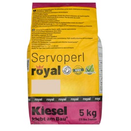 Kiesel Servoperl Royal High-Strength Stain and Water Repellent Grout 11lbs (5kg), Alumina Cement Based, Designed for Walls, Floor Tile Installations Colored in Safari Sand