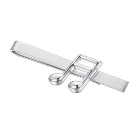 Asienice Funny Music Tie Clips For Men Silver Unique Delicate Music Note Tie Clip Men'S Jewelry Tie Holder Clip