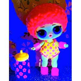 L.O.L. Surprise! LOL Surprise Lights Glitter In Sync Neon Doll Black Light UV Reactive NEW Sealed