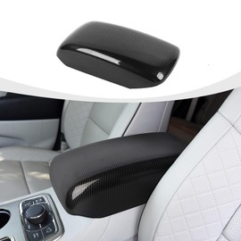 RAZPOY Center Console Cover Armrest Pad Compatible with Dodge Durango 2011-2024 & Jeep Grand Cherokee 2011-2020, Carbon Fiber