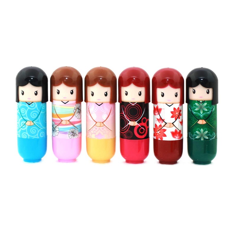 Doll Lip Balm 24 Lip Balm 2.5g 6 Designs Wholesale