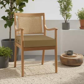 idee-home Outdoor Chair Cushions Set of 2, Outdoor Seat Cushions 19x19 Waterproof, Patio Chair Cushion Color Fastness with Ties Patio Furniture Garden Sofa Couch Pads