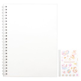 Sticker Scrapbook, Reusable Sticker Book 80 Sheets, Sticker Collection Book, Reusable Sticker Album with Tweezers and Spatula (A5 Transparent)