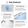 16"W x 12"D Undermount Bathroom Sink Rectangular Small, Los Flexi