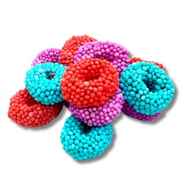 Cosmic Gummy Rings - Gummy Rings With Crunchy Candy Coating - 5.5 oz Peg Bag Gift By Lyza's Sweets & Treats