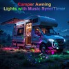 16.4FT RV Awning Lights with App / Remote Control, 12V