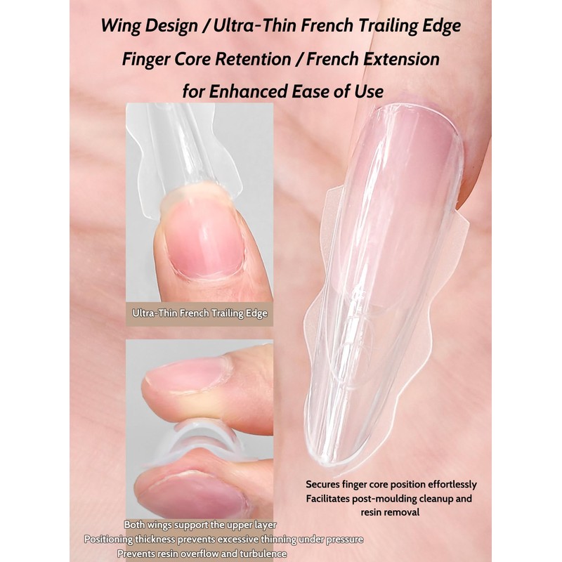 Sandwich Dual Nail forms Professional Sandwich Dual Forms-240Pcs Long Stiletto