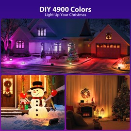 50W LED Flood Light Outdoor, 2700K Warm White RGB Flood Lights with Remote, DIY Color Changing Outdoor Lights, IP66 Waterproof Uplights for Events, Uplighting for Christmas, LED Stage Lights 2 Pack