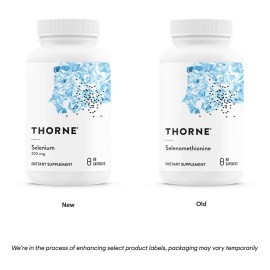 Suplemento de selenometionina Thorne Research 200 mcg - 60 cápsulas