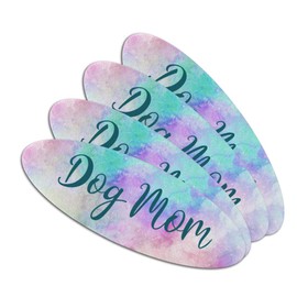 Dog Mom Double-Sided Oval Nail File Emery Board Set 4 Pack