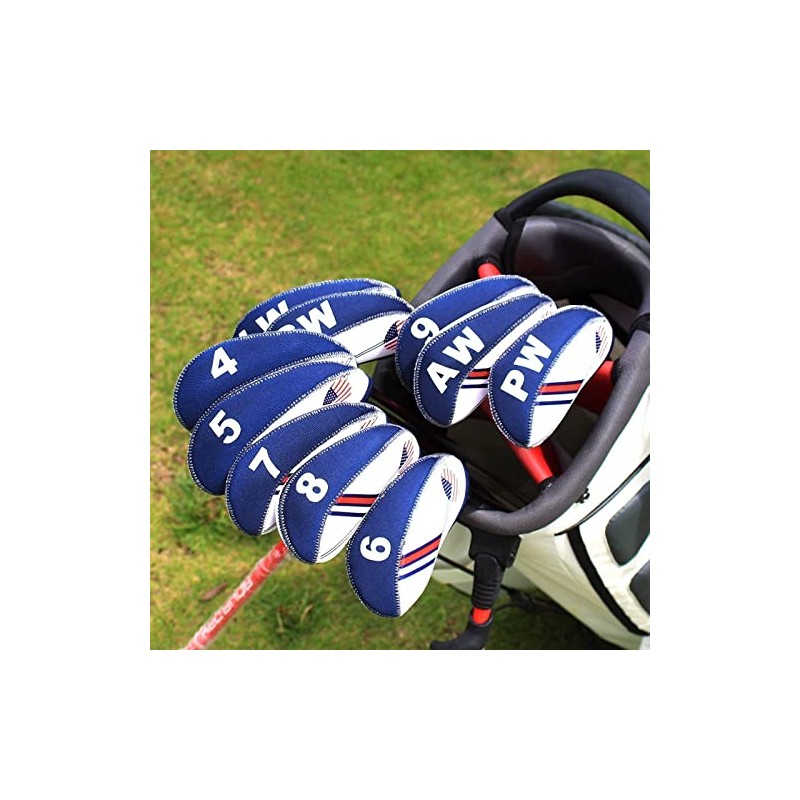 10 Pcs Golf Headcovers Iron Covers for Irons 4 5