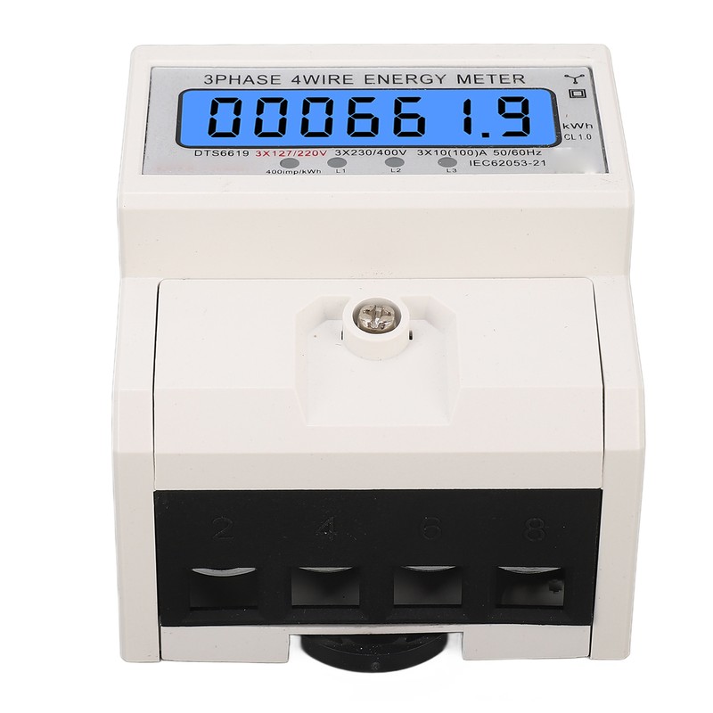 Digital Energy Meter 3 Phase 4 Wire KWh Electricity Wattmeter