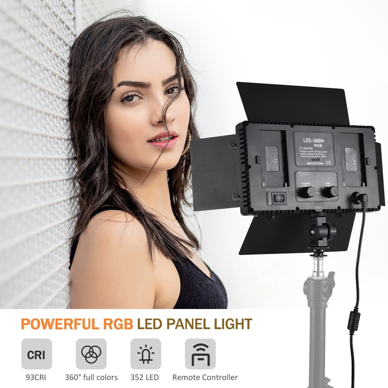 LED Video Light 36W 3200K-5600K Color Thermometer Photographic Fill Light