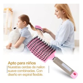 Cepillo Doble Peine Para Desenredar Cabello Masaje Capilar F
