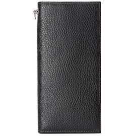 LEEXTON Men's Large Capacity Wallet - Genuine Leather Waiter's Wallet - Black - Men's Wallet with Large Coin Compartment with Multiple Card Slots, black, Minimalist
