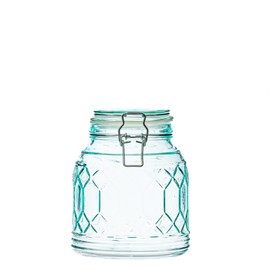 10 Strawberry Street Bleeker Glass Canister, Green, Set of 3