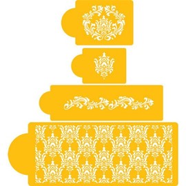 Designer Decorating Stencil, Filigree Damask Set