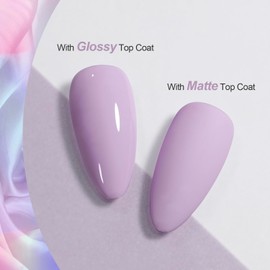 GAOY Pastel Gel Nail Polish, 16ml Soak Off UV Light Cure Gel Polish for Spring Summer Soft Candy Nail Art DIY, Macaron 1648 Light Purple