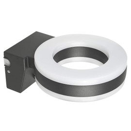 Maclean Energy MCE365 LED Wall Lamp with PIR Sensor - PC + ALU, 20W (1700lm) Neutral White 4000K IP65 Gray