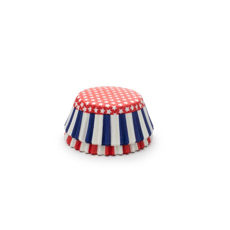 Fox Run 7199 Patriotic Bake Cup Set, Standard, 50-Count, Multi-Color