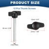 PATIKIL M6 x 60mm Tee Thumb Screws, 12 Pcs 27mm