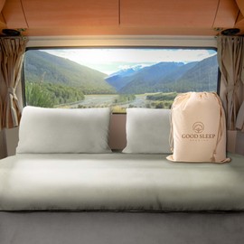 600 TC Luxurious Ivory RV Short King Sheets 72 x 75, 100% Egyptian Cotton RV Sheets, 4 Piece RV Bed Sheets Set, Ultra Soft Camping Sheets for RV Mattress, 16" Deep Pocket Sheets for RV Bed