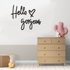 Hello Gorgeous Wall Decor 3D Wooden Hello Gorgeous Sign, Black