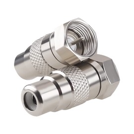 Goupchn Atari 2600 TV Adapter F Type Male to RCA Female Coax Coaxial Connector Converter 2PCS for Atari 2600/7800, Sega, Commodore Game System