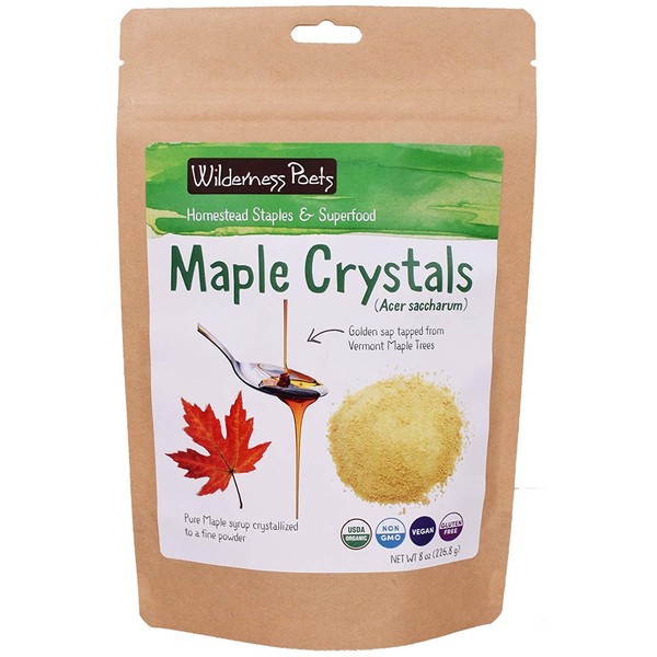 Wilderness Poets, Organic Maple Sugar Crystals (8 Ounce - 227g)