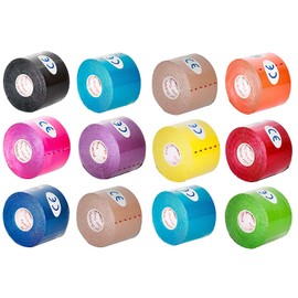 Kinesiology Tape Pro, Athletic Waterproof Muscle Support Adhesive Kinesio Sport Tape for Athletes 2 inches x 16.4 feet Single Roll, 2, 4, 6, or 12 Packs, Assorted Colors (Single Roll, Royal Blue)