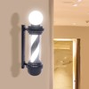DNYSYSJ Barber Pole Light, Wall-Mounted, Black, White, 26.8x10inch, 110V