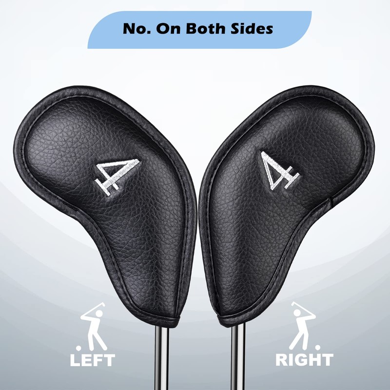 Golf Iron Cover, Magnet, 10 pcs(4-9,PW,GW,SW,LW) Wedge Cover, Club Head