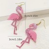 PUBBCIA Pink Flamingo Earrings For Women Lightweight Acrylic Animal Dangle
