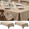 Pack of 2 Linen Look Rectangular Tablecloths 100 x 140