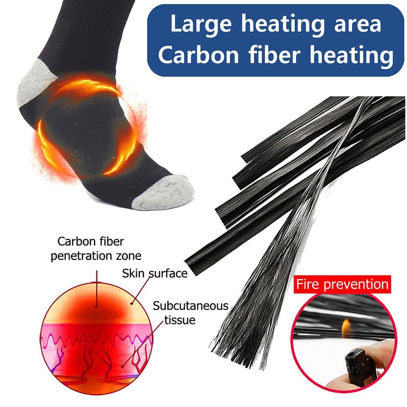 Outdoor Electric Heating Socks Rechargeable Heating Foot Warming Socks Temperature