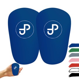 JDP Mini Shin Pads, Extra Small Shin Pads, Football, Men, Non-Slip Mini Shin Pads, Children's Football, Shin Pads, Small, Shin Pads for Football, 12 x 8 cm, Blue