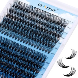 GEMERRY Cluster Lashes 240PCS Individual 0.07mm C Curl 30D+40D 15-20mm Mix Lash Ribbons Wide Stem Natural Look Eyelash Volume at Home Extensions(30D+40D-C-0.07-15-20mm)