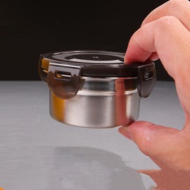 Fangool [6 Pack] 4 Oz Small Condiment & Dip Containers with Leakproof Lids, Reusable Stainless Steel Bento Box Sauce Cups for Lunches, Picnics & Kitchen Storage