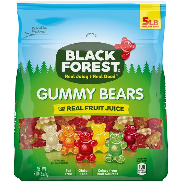 Black Forest Gummy Bears Candy, 5-Pound Bulk Bag
