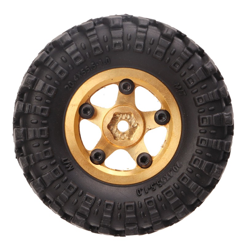 1 Inch RC Tires Brass Wheel Hub Rubber RC Car