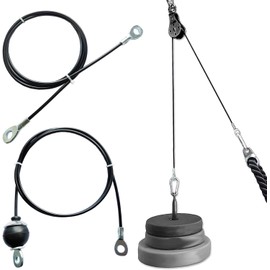 Mi Metty Fitness Pulley Cable,Adjustable Home Gym Cable Pulley System Replacement Fitness Cable for Pulley Machine Accessories,Thick 5mm Heavy Duty Pulley Cable for Home Gym (A-Cable, 79”)